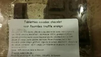 Tablettes cassées chocolat noir fourrées truffe orange