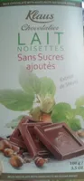 Chocolat lait noisettes