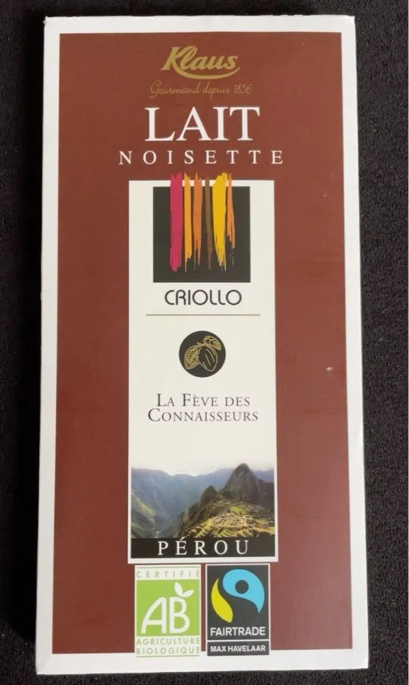 Chocolat Lait Noisette
