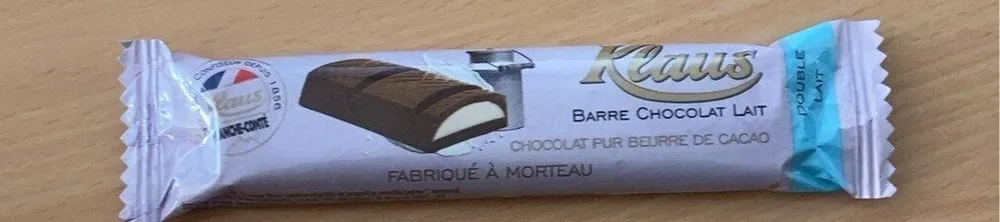 Barre de chocolat lait