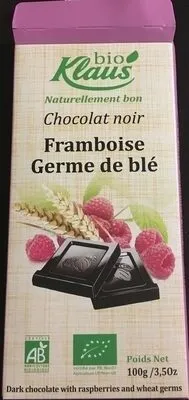 Chocolat noir framboise germe de blé