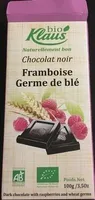 Chocolat noir framboise germe de blé