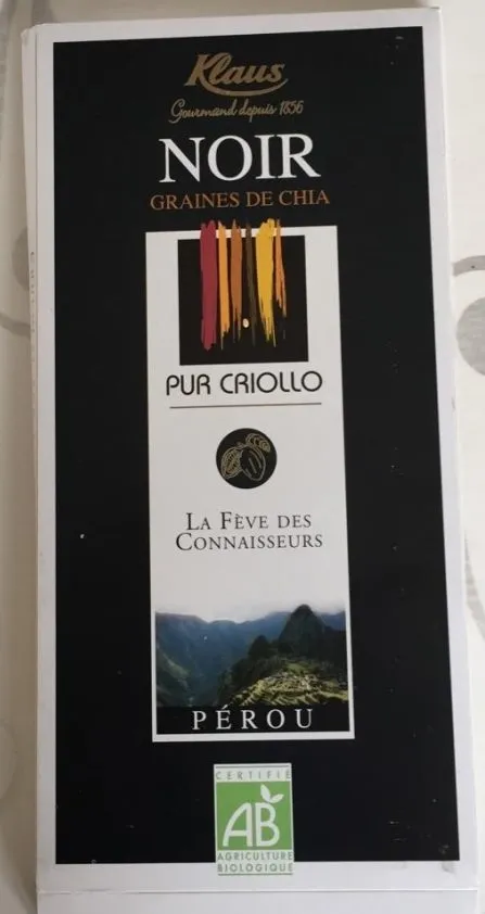 Chocolat noir graine de chia