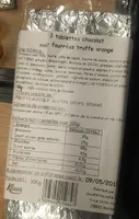 Chocolat noir fourrées truffe orange