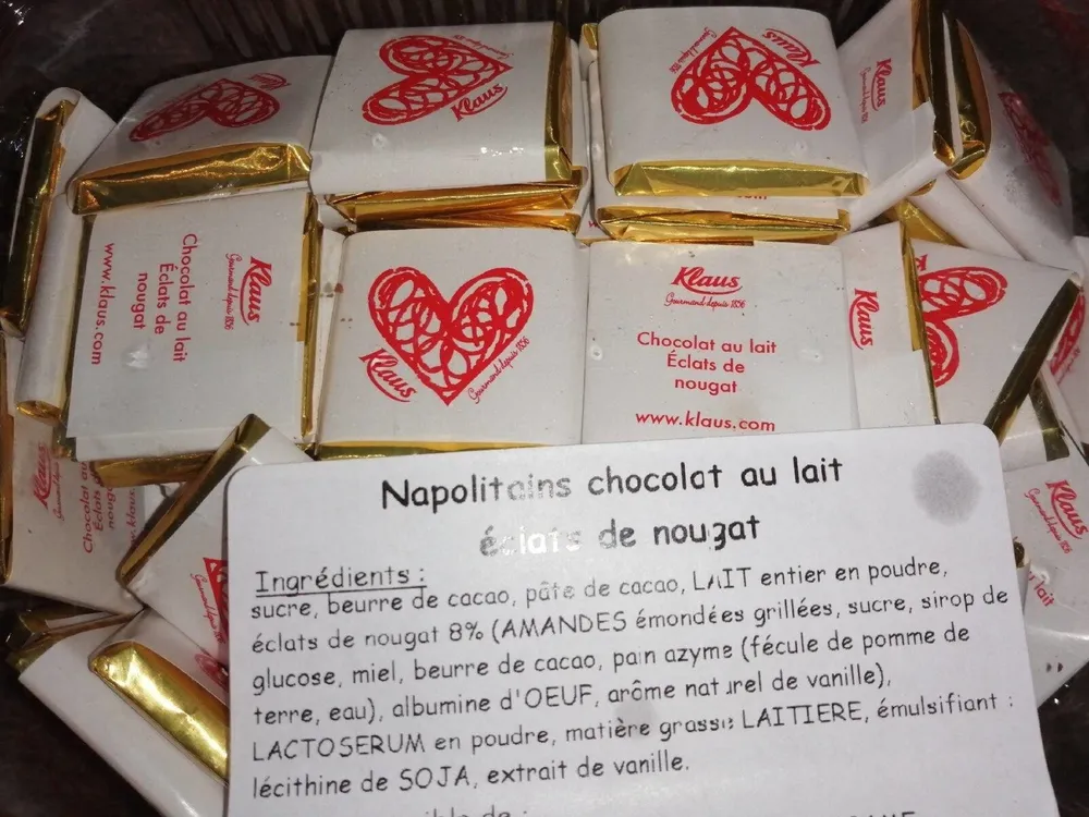 Klaus chocolat au lait éclat de nougat