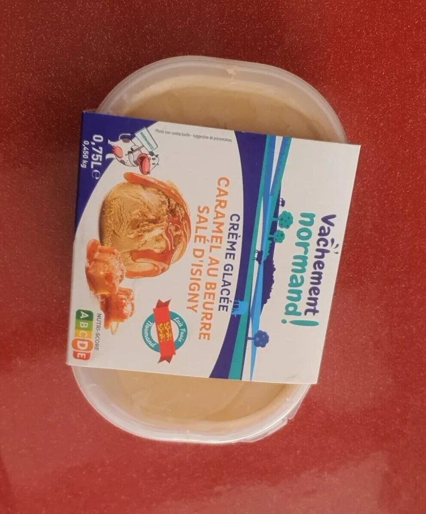 Crème glacée caramel au beurre salé d'isigny