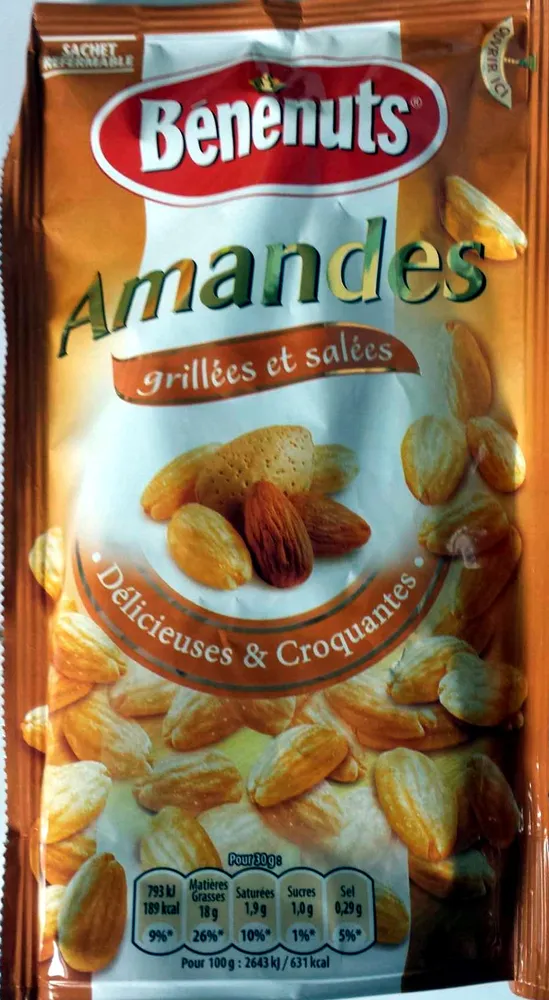 Amandes grillées et salées