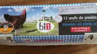 12 oeufs de poules élevées en pleine air