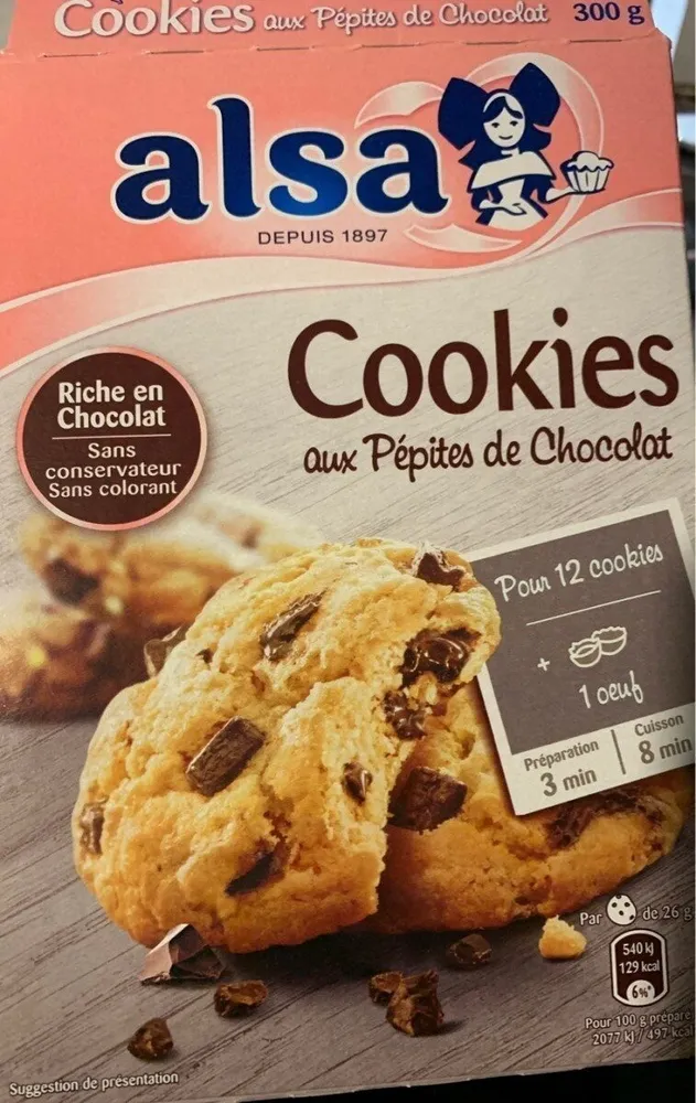 cookies aux pepites de chocolat