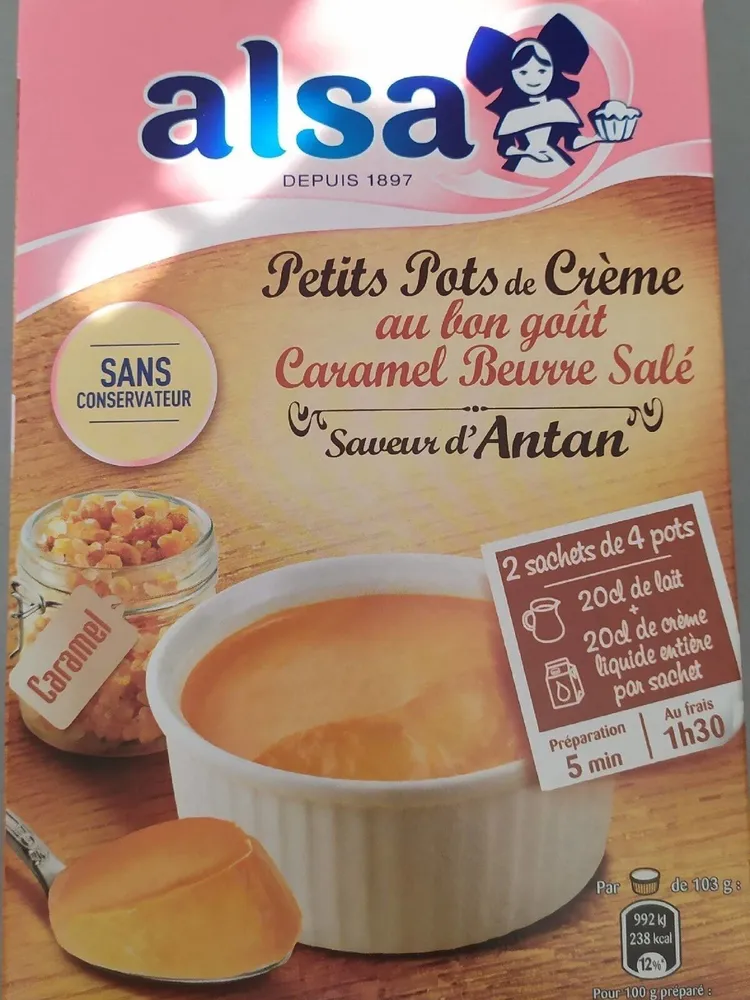 Petits pots de crème au bon gout de beurre salé