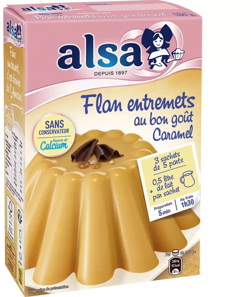 Flan entremets au bon goût caramel 3 sachets