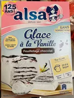 Glace à la vanille avec feuilletage chocolat