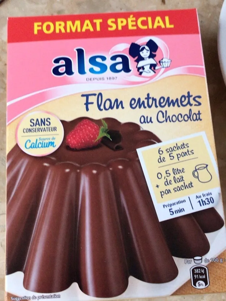 Flan entremets au chocolat