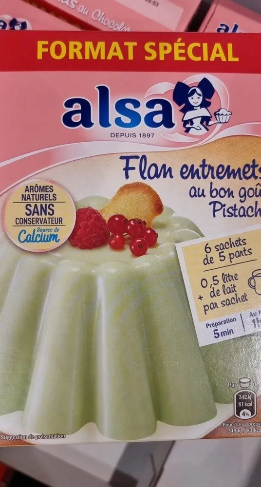 Flan pistache