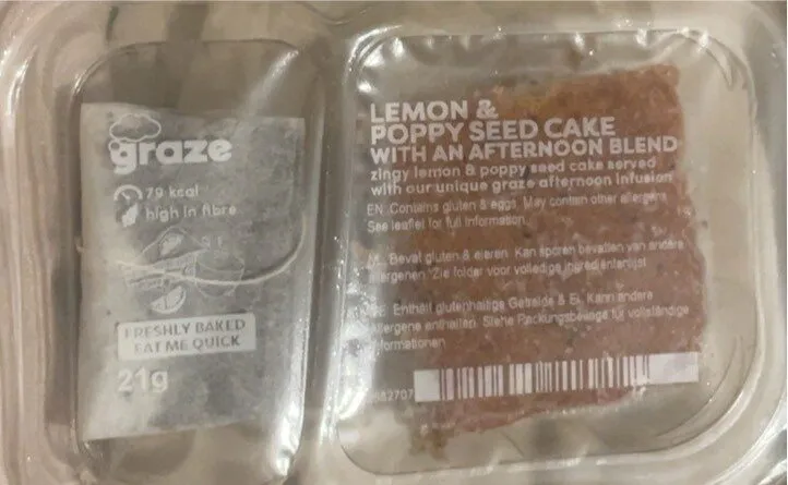 Lemon & poppy seed cake with an afternoon blend