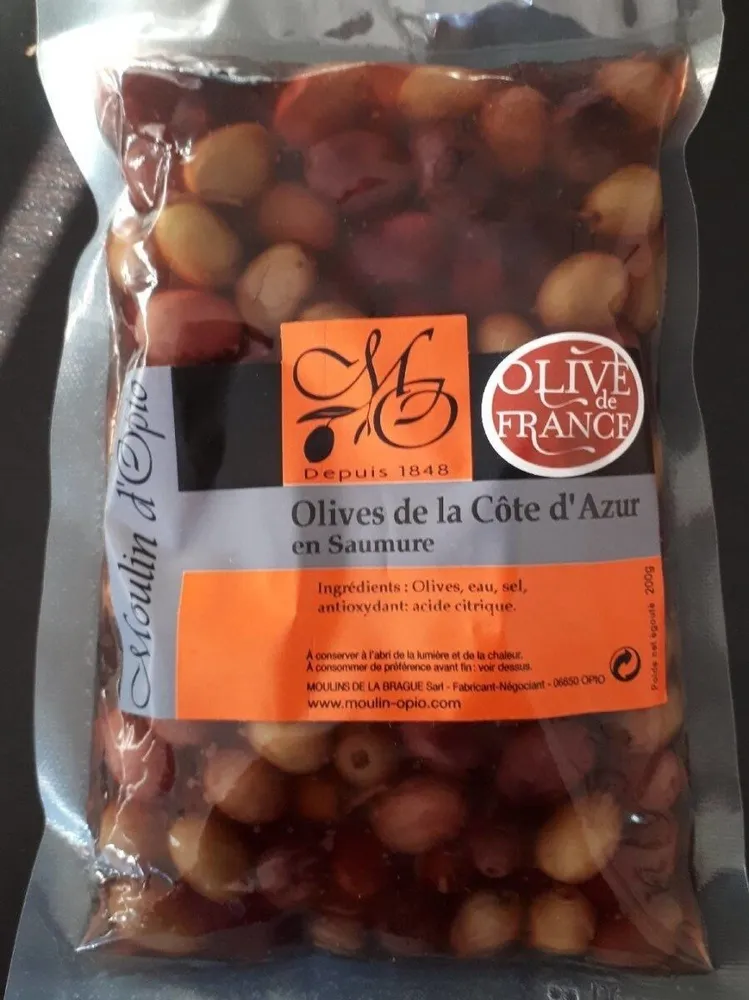 Olives de la côte d'Azur en saumure