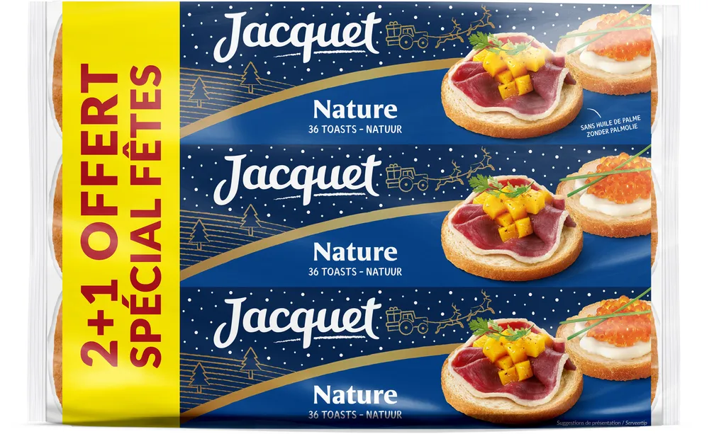 36 toasts nature (2+1 offert spécial fêtes)