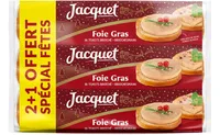 Lotx2 toasts ronds foie gras 750 g spécial fêtes jacquet +1 offert
