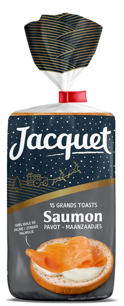 Grand toast rond pavot