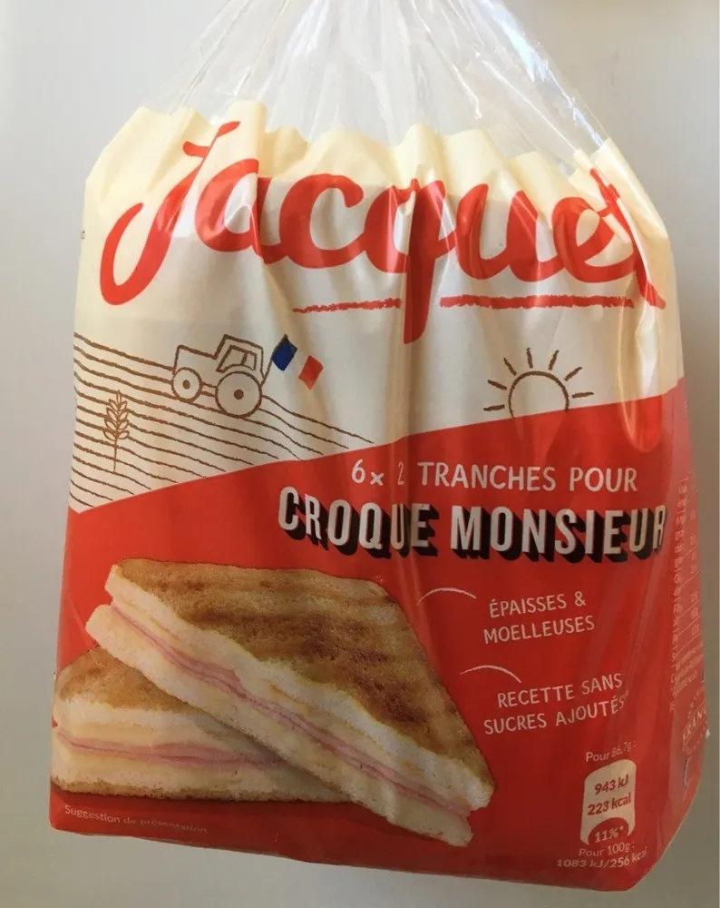 Tranches pour croque monsieur