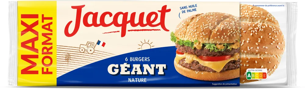 Hamburger Géant Nature x6 495G