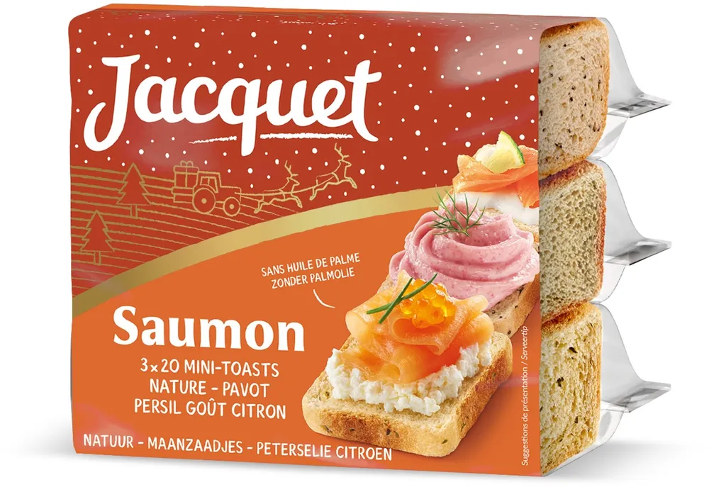 MINI TOAST SAUMON 255 G ( Nature - Pavot - Persil Citron )