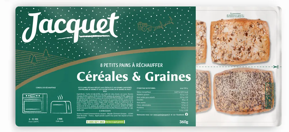 8 petits pains céréales et graines