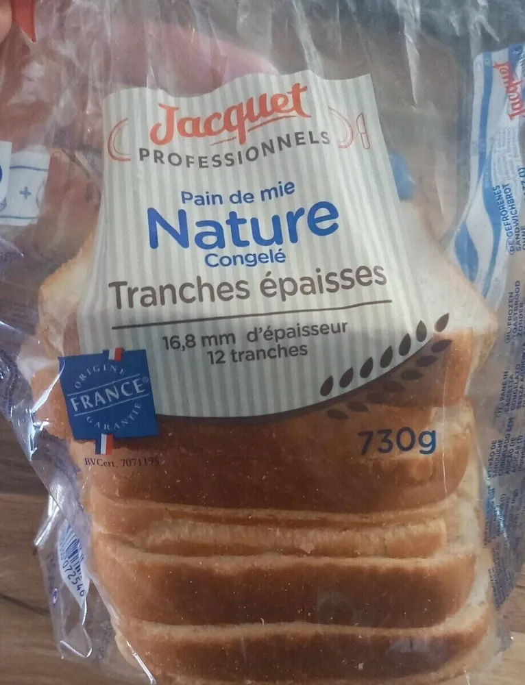 pain de miel nature congelé tranches épaisses