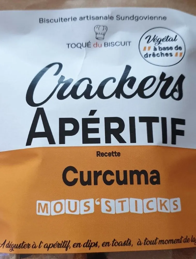 Crackers apéritif recette curcuma