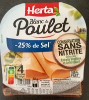 Blanc de poulet -25% sel sans nitrite
