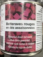 Betteraves rouges en dés assaisonnées