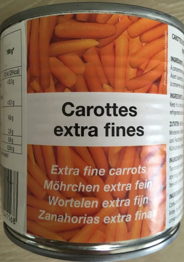 Carottes extra fines