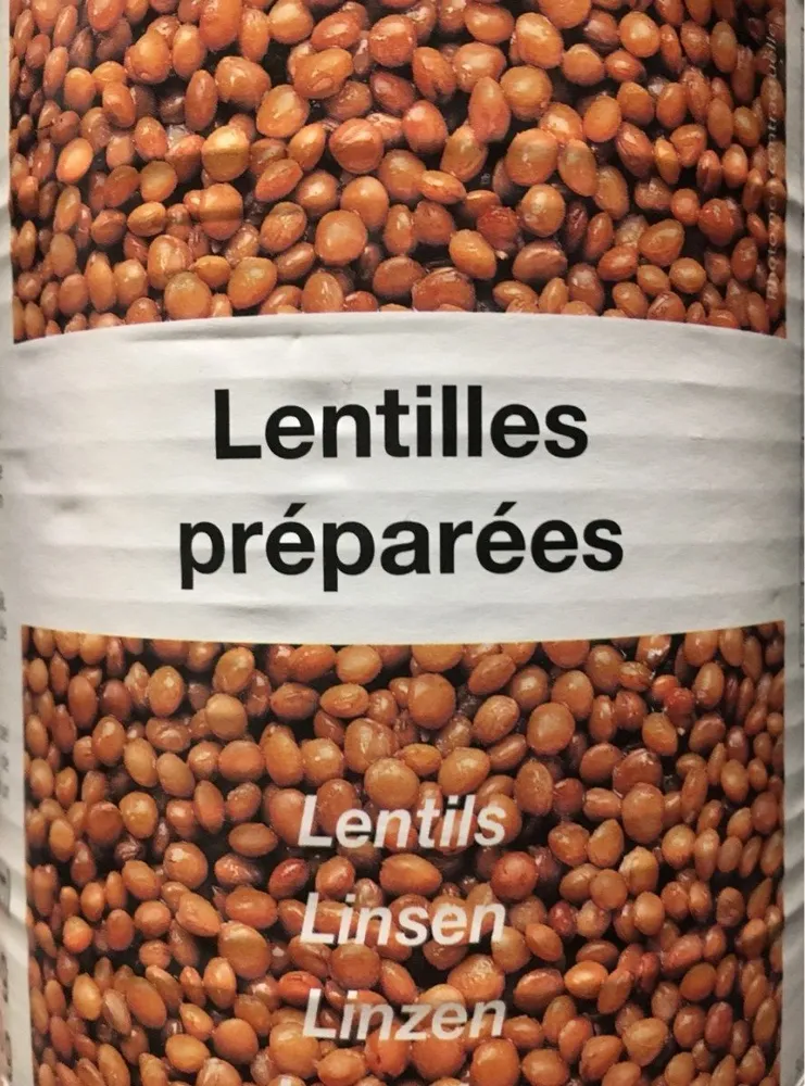 Lentilles préparées