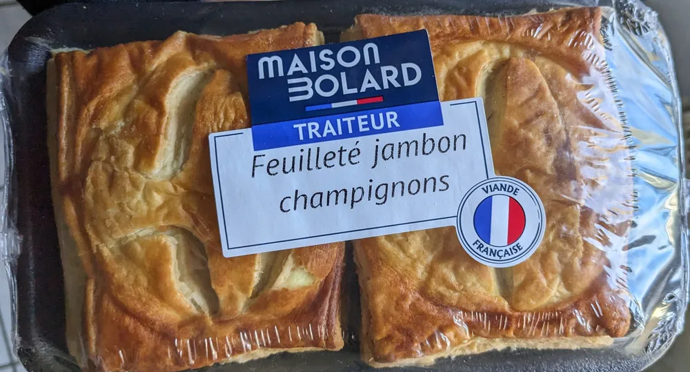 Feuilleté jambon-champignons