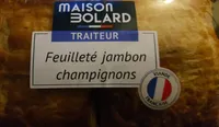 Feuilleté au jambon et aux champignons