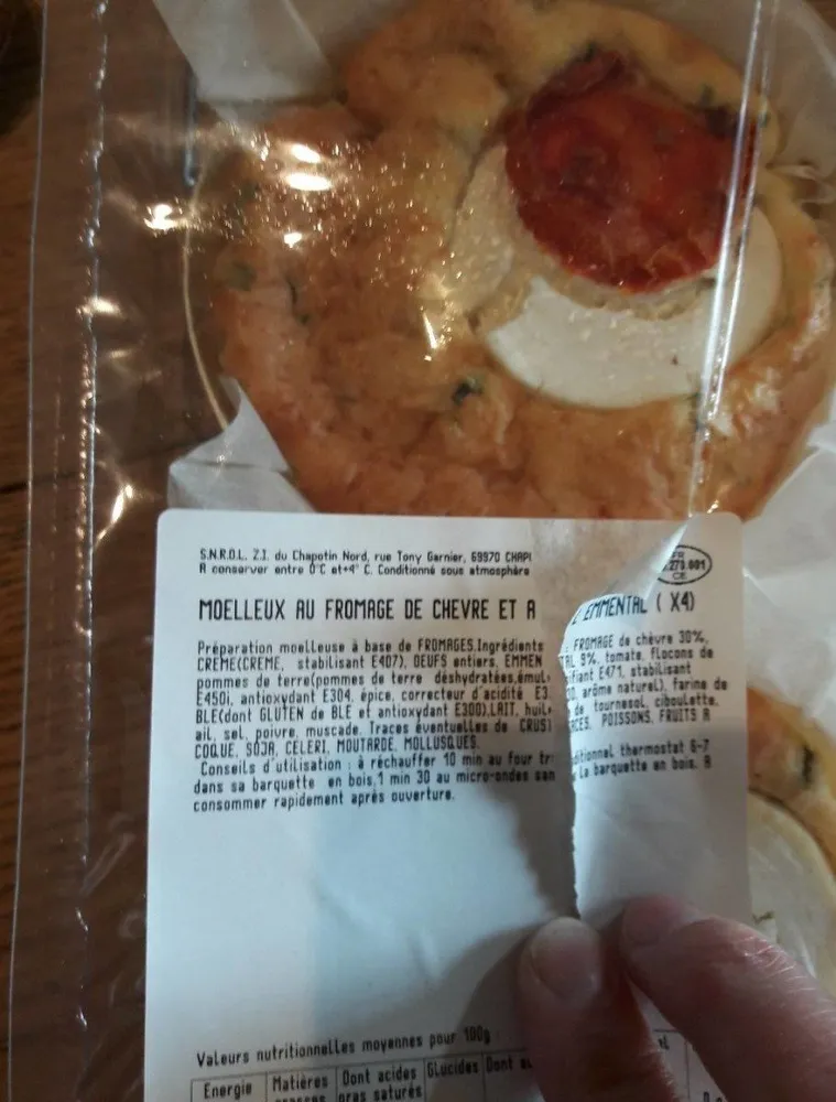 Moelleux au fromage de chèvre et à lemmental
