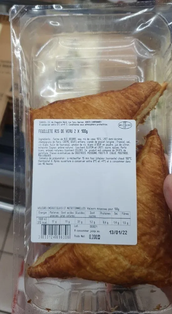Feuilleté ris de veau