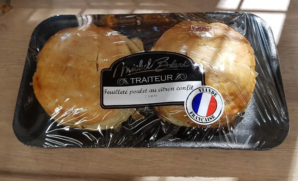 Feuilleté poulet au citron confit