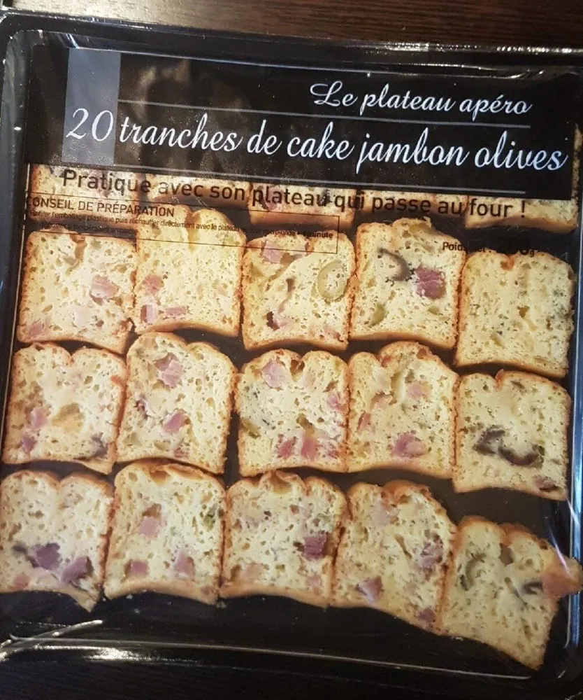 Tranches de cake jambon olives