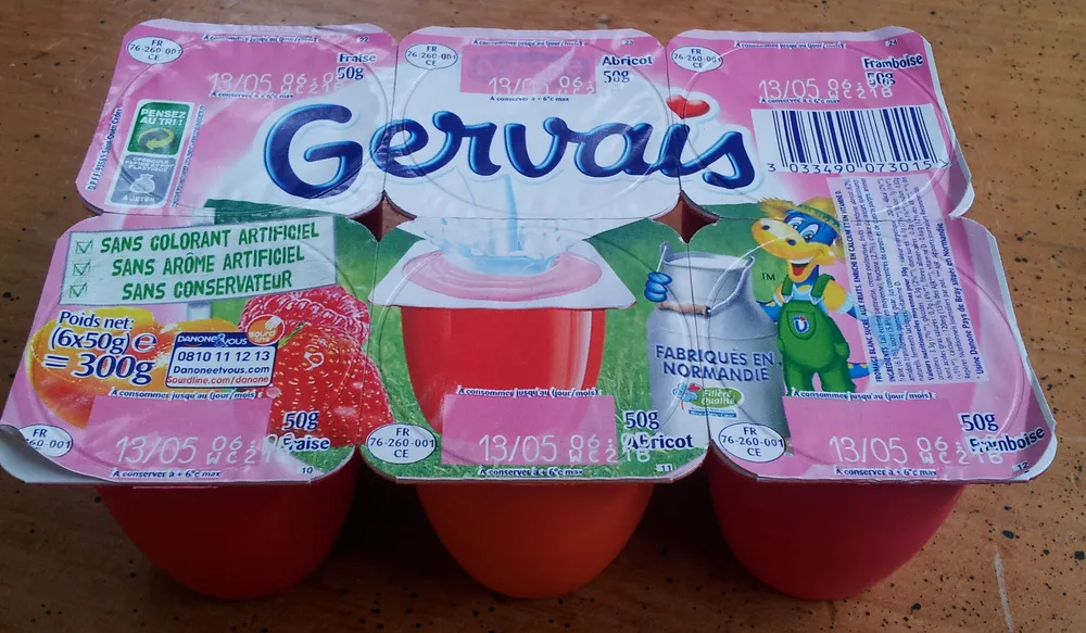 Gervais Fraise, Abricot Framboise