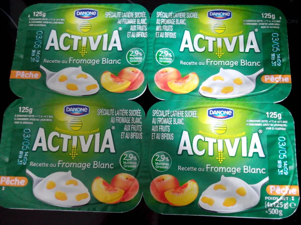 Activia Recette au Fromage Blanc (2,9 % MG) Pêche