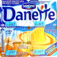 Danette (saveur vanille sur lit au caramel)