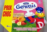 Gervais (Saveurs : Fraise, Banane, Pêche, Framboise, Abricot) 18 Pots
