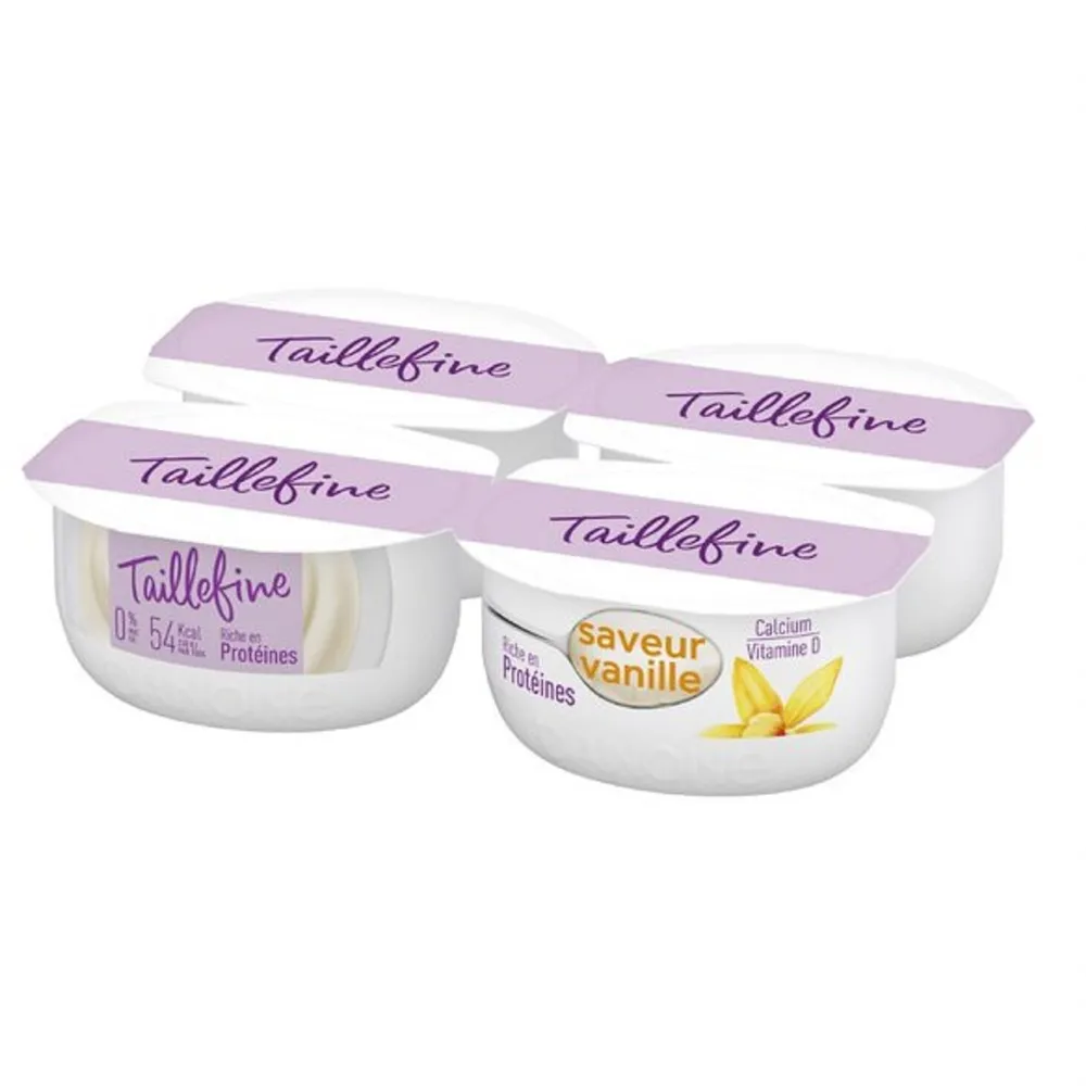 Taillefine recette au fromage blanc saveur vanille 120 g x 4