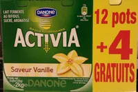 Activia (Saveur Vanille) 12 pots + 4 Gratuits