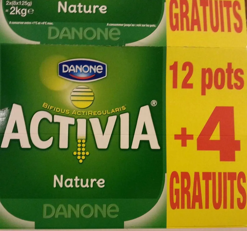 Activia (Nature) 12 pots + 4 Gratuits
