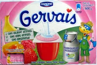 Gervais (Fraise, Framboise, Abricot, Pêche, Banane) - (2 % MG) 12 Pots