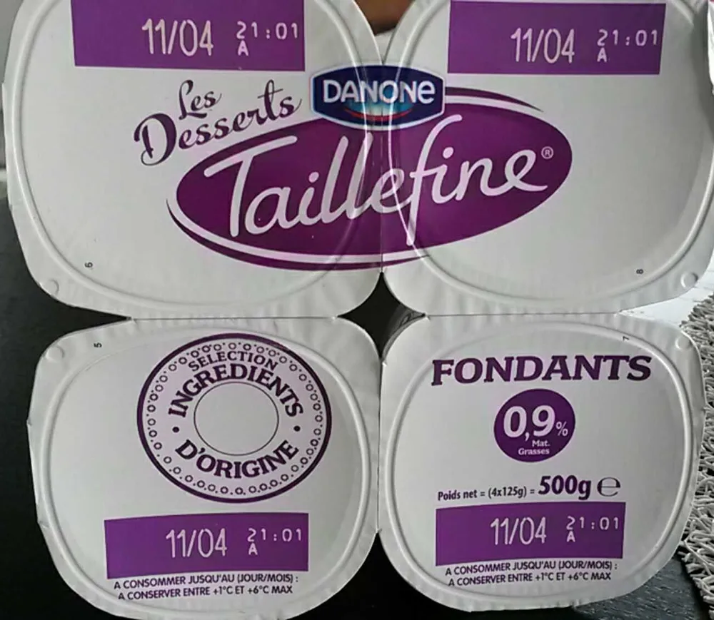 Taillefine fondants Chocolat de Tanzanie (0,9% M.G)