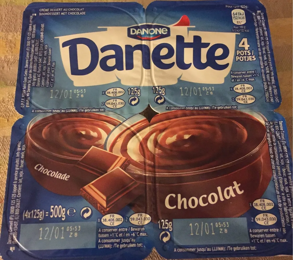 Danone Danette Schokolade (4x125g) 500g