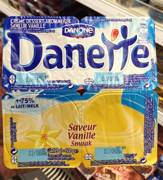 Danone Danette Vanille Geschmack (4x125g) 500g